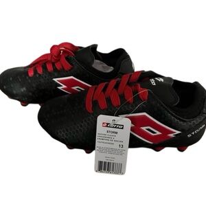 OTTO Kids cleats - Black with Red Accents